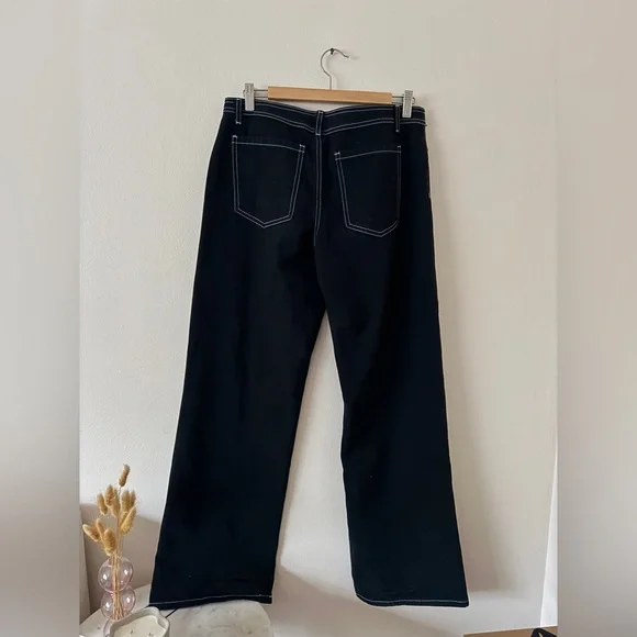 Edikted Contrast Stitch Low Rise Wide - Picture 6 of 6